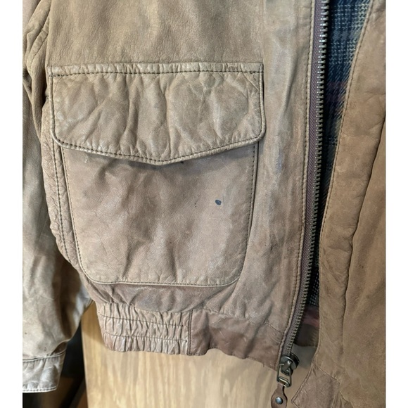 Vintage Sea Dream Leather Bomber Jacket - Picture 3 of 14